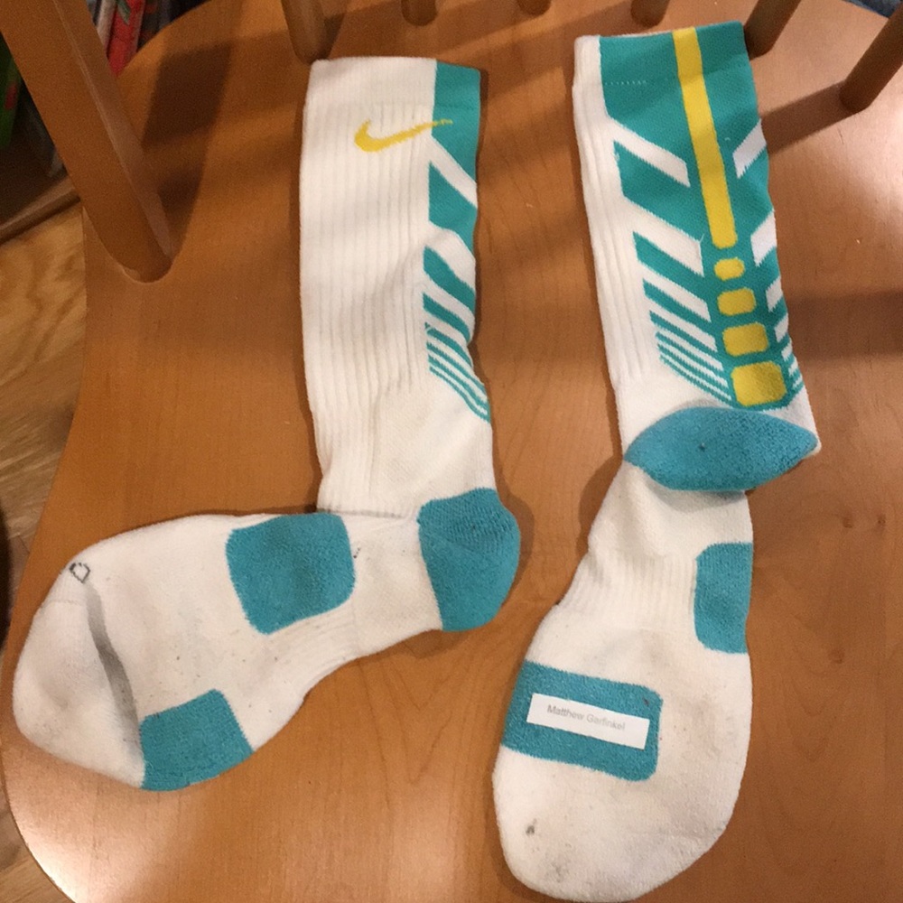 Sprite yellow and green nike elite socks